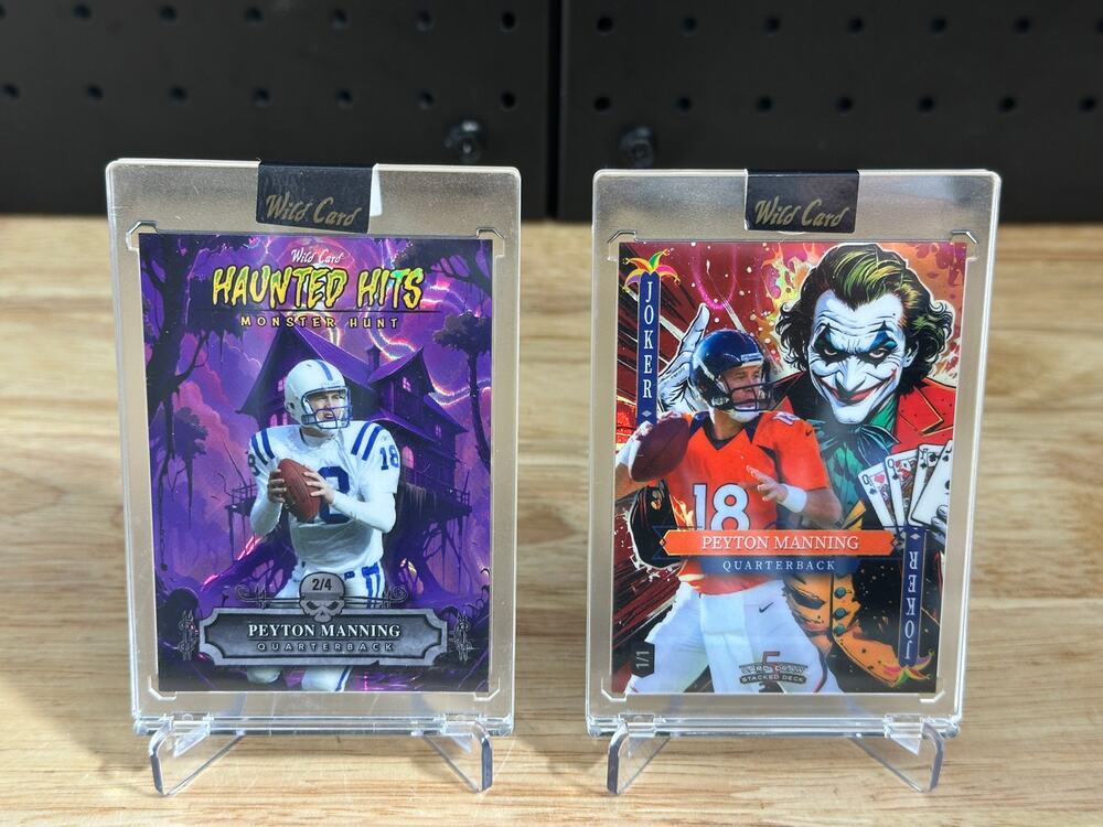 2025 Wild Card Joker & Haunted Hits Peyton Manning Lot of 2